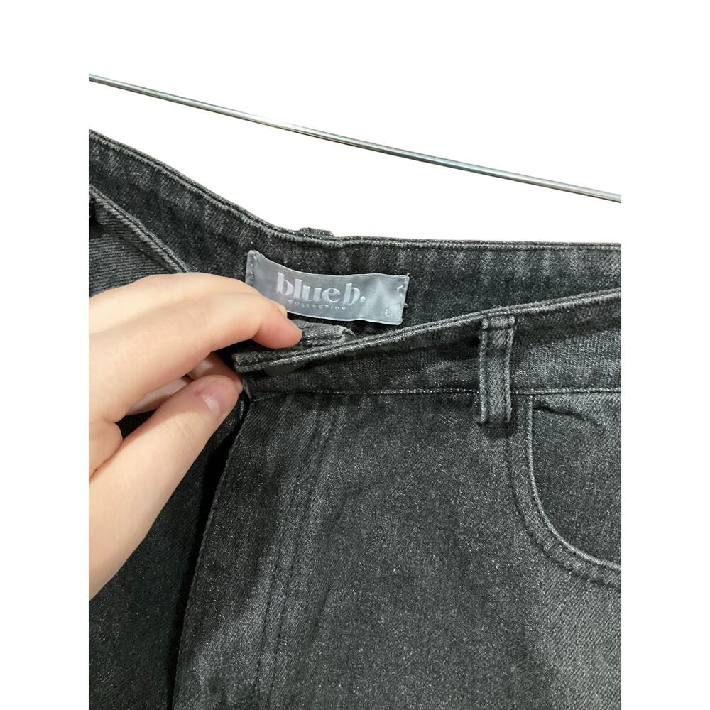 Blue B Denim Rhinestone Shorts Women Black Large - Picture 2 of 3
